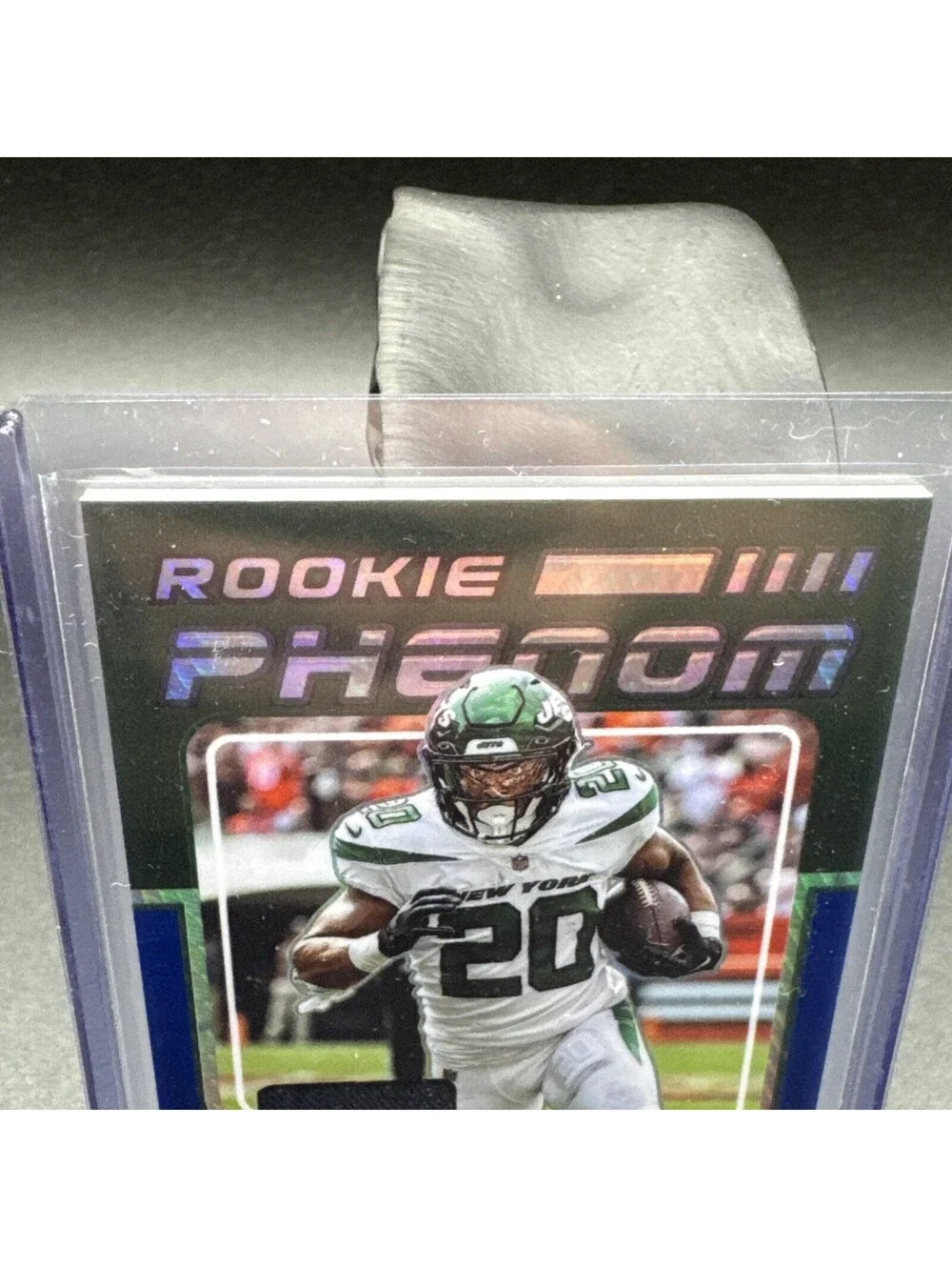 Breece Hall Rookie Phenom Optic No. RP-BH Panini 2022 with Swatch